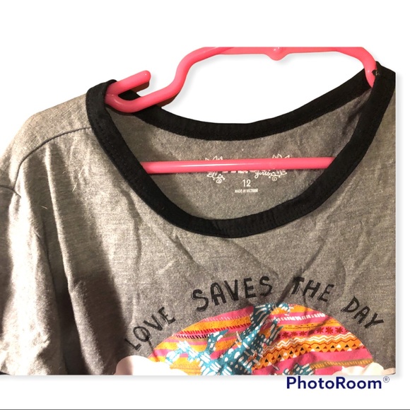 “Love Saves the Day” shirt. Never worn NWOT - Picture 3 of 4